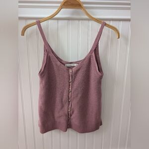 Abercrombie & Fitch button-up ribbed sweater tank top
